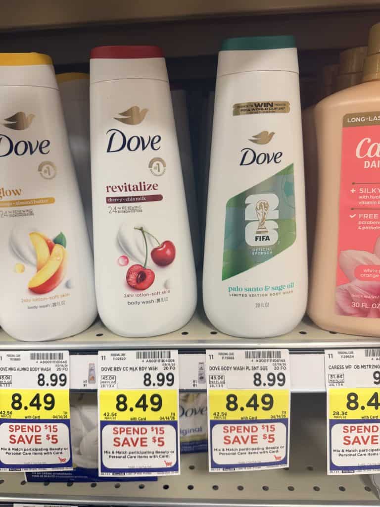 Dove Body Wash Kroger Shelf Image