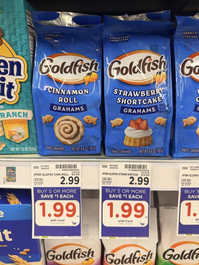 pepperidge farm goldfish kroger shelf image