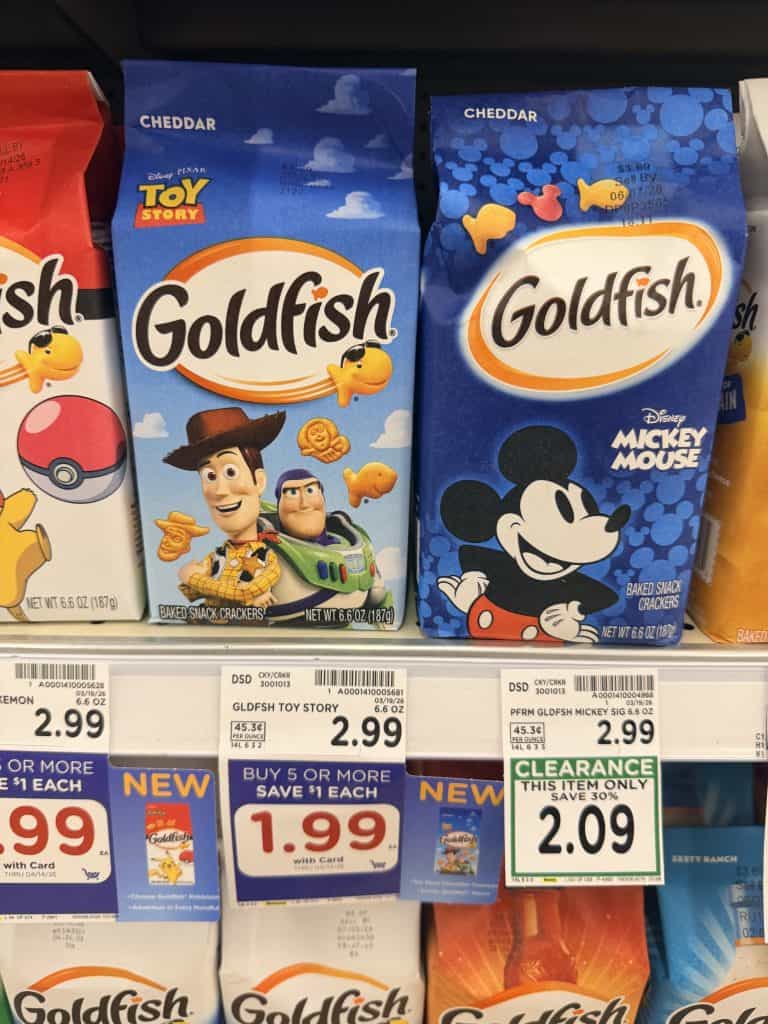 pepperidge farm goldfish kroger shelf image