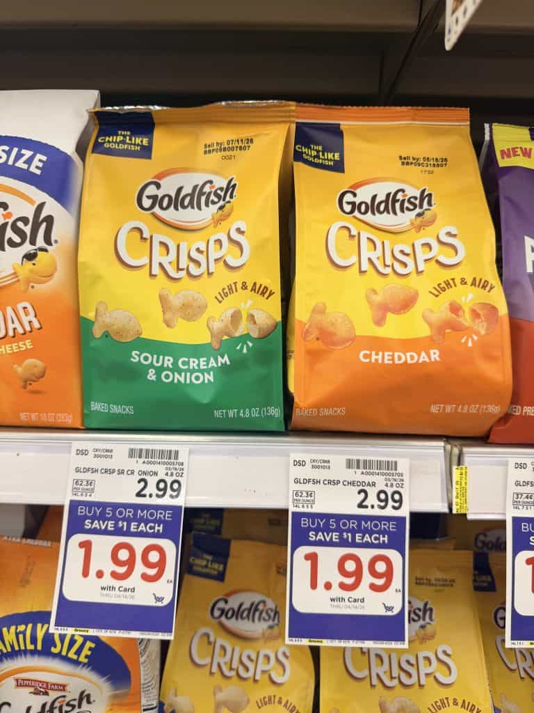 pepperidge farm goldfish kroger shelf image