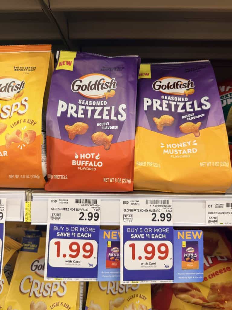 pepperidge farm goldfish kroger shelf image