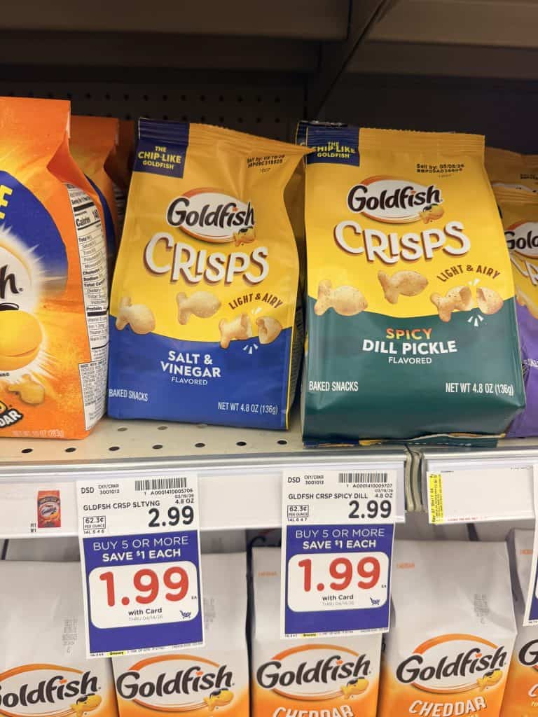 pepperidge farm goldfish kroger shelf image