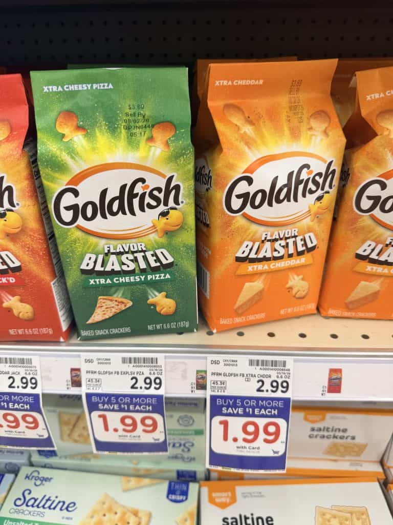 pepperidge farm goldfish kroger shelf image