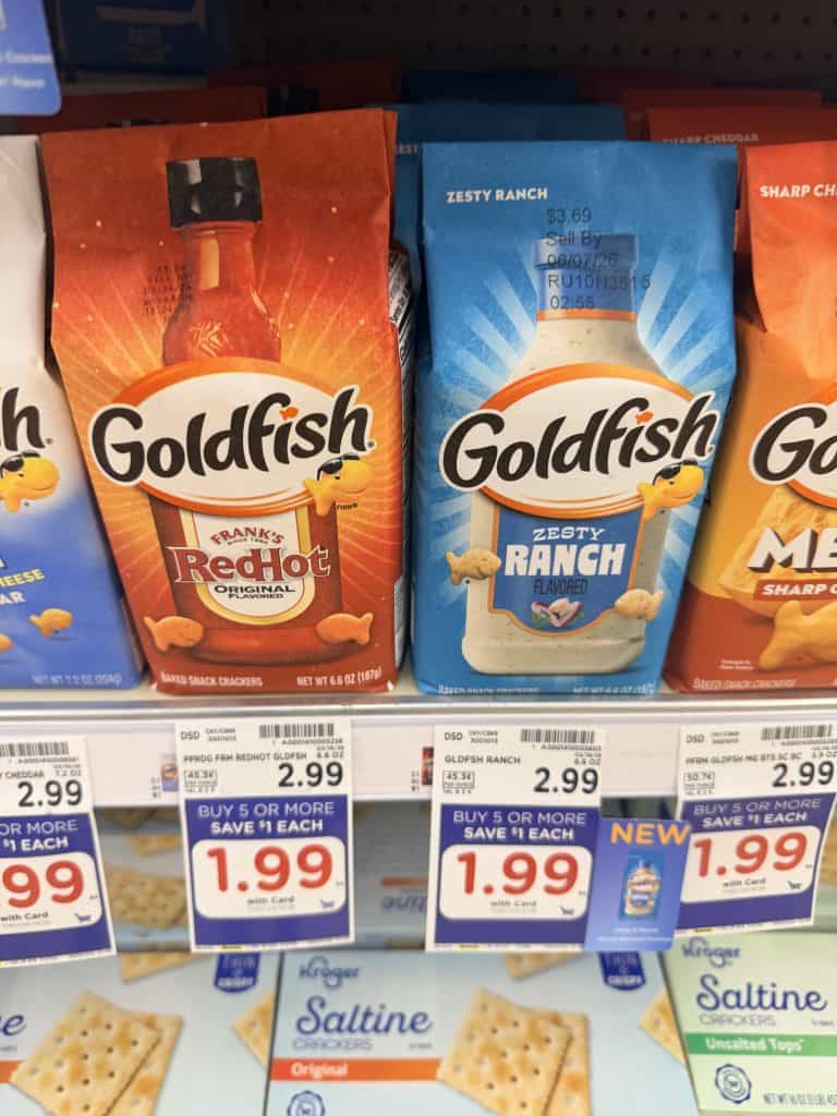 pepperidge farm goldfish kroger shelf image