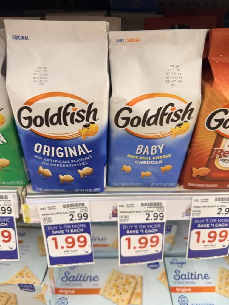 pepperidge farm goldfish kroger shelf image