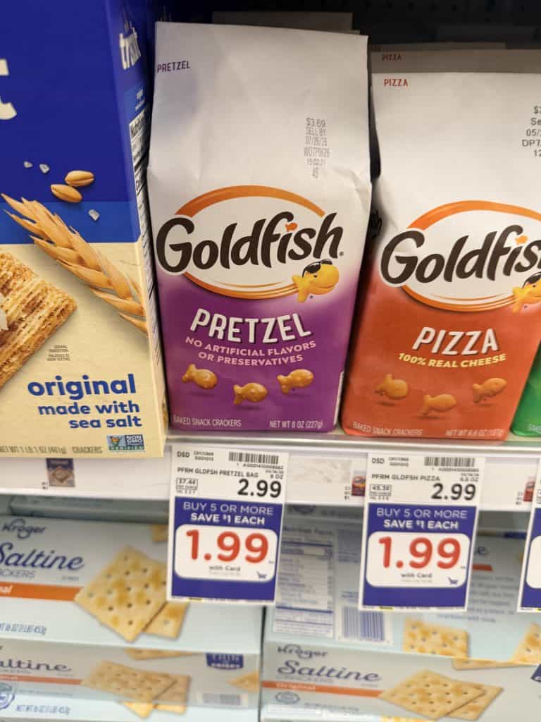 pepperidge farm goldfish kroger shelf image