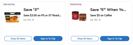 daily deal drop digital coupons kroger