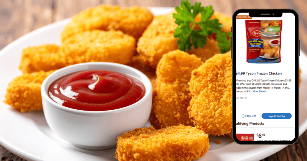 Tyson Frozen Chicken kroger digital coupon