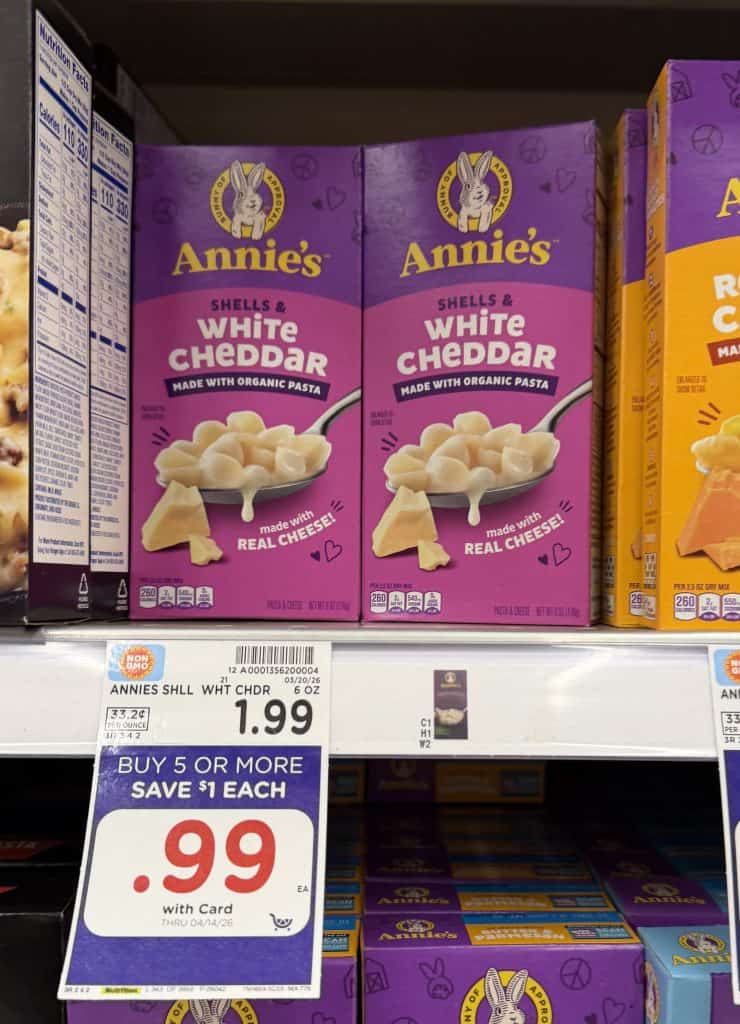 annie's mac and cheese kroger shelf image (3)