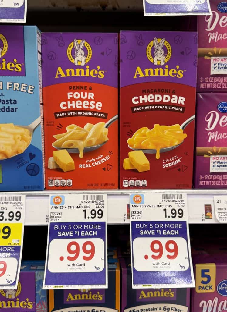 annie's mac and cheese kroger shelf image (3)
