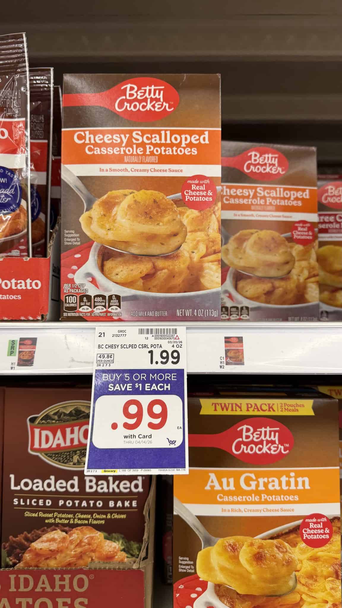 Betty Crocker Boxed Potatoes as low as 99¢! - Kroger Krazy
