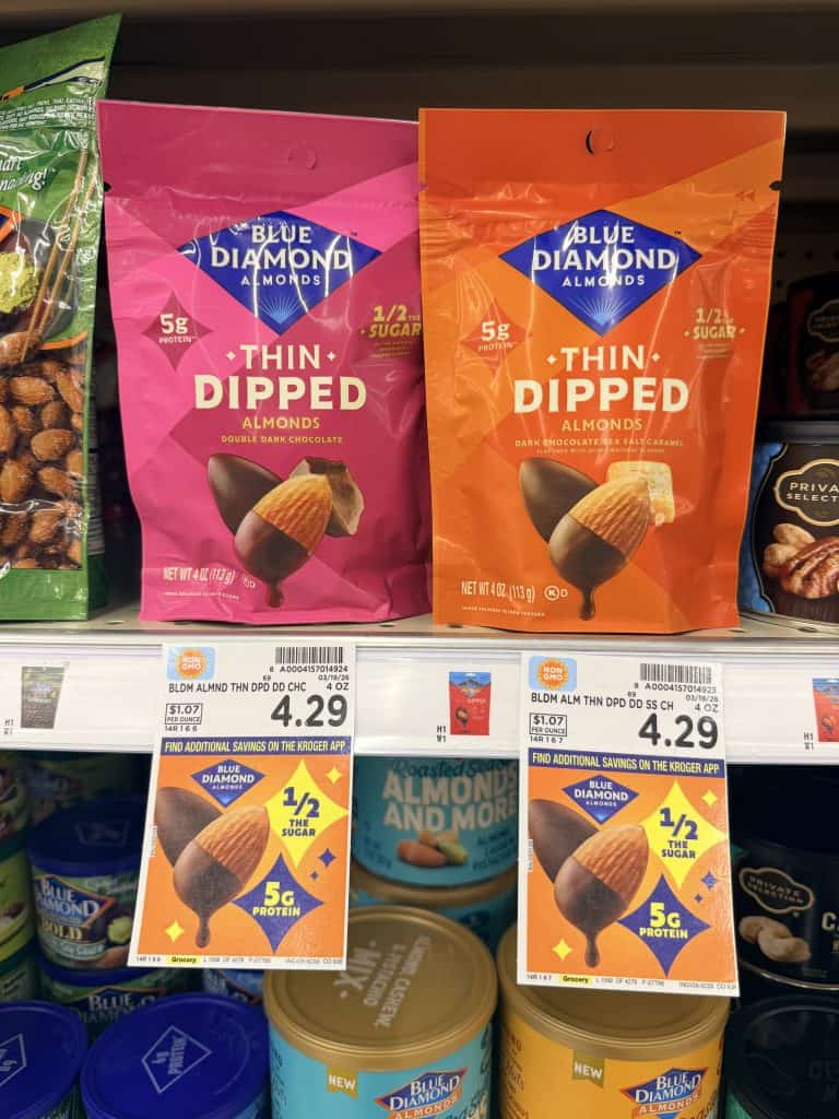 blue diamond thin dipped kroger shelf image