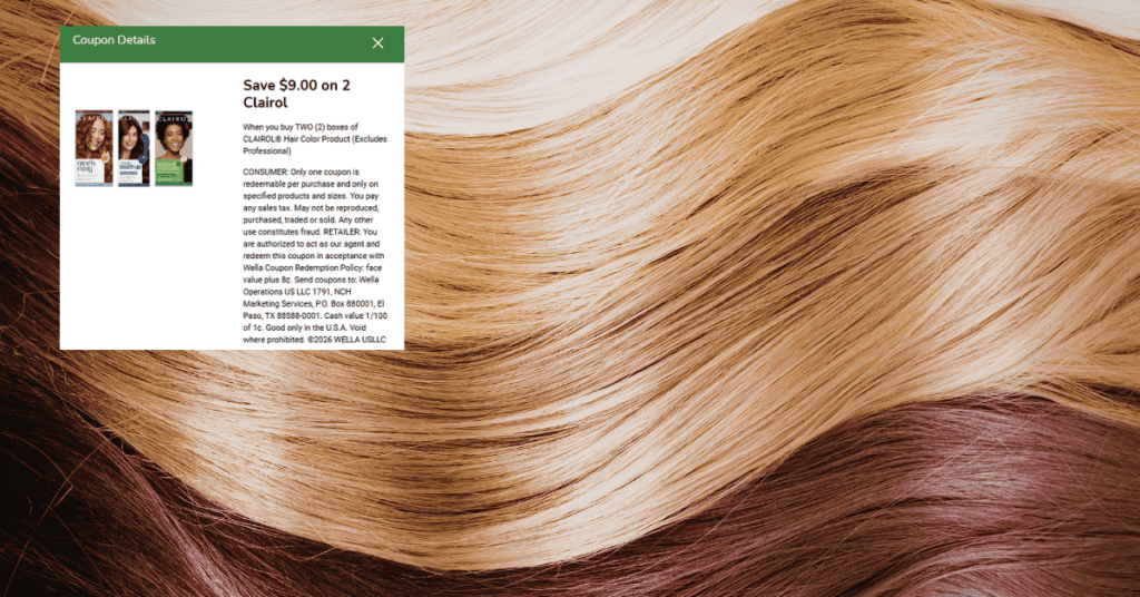 clairol hair color kroger digital coupon