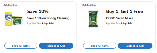 daily deal drop digital coupons kroger