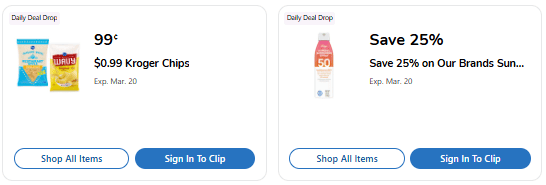 daily drop kroger digital coupons