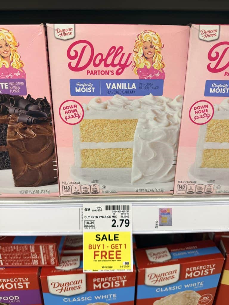 dolly parton cake mix kroger shelf image (3)