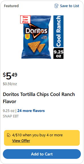 doritos kroger price image
