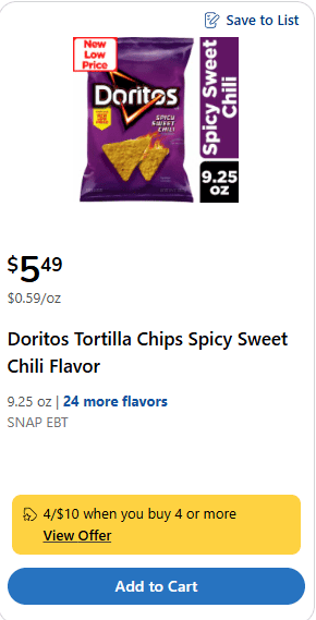 doritos kroger price image