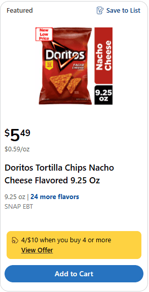doritos kroger price image