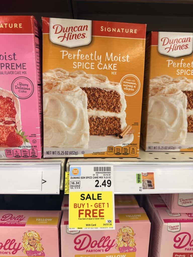 duncan hines cake mix kroger shelf image (1)