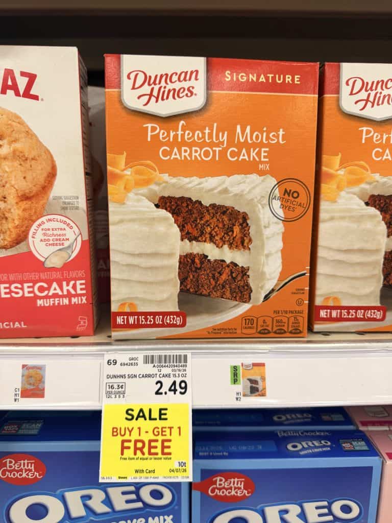 duncan hines cake mix kroger shelf image (1)