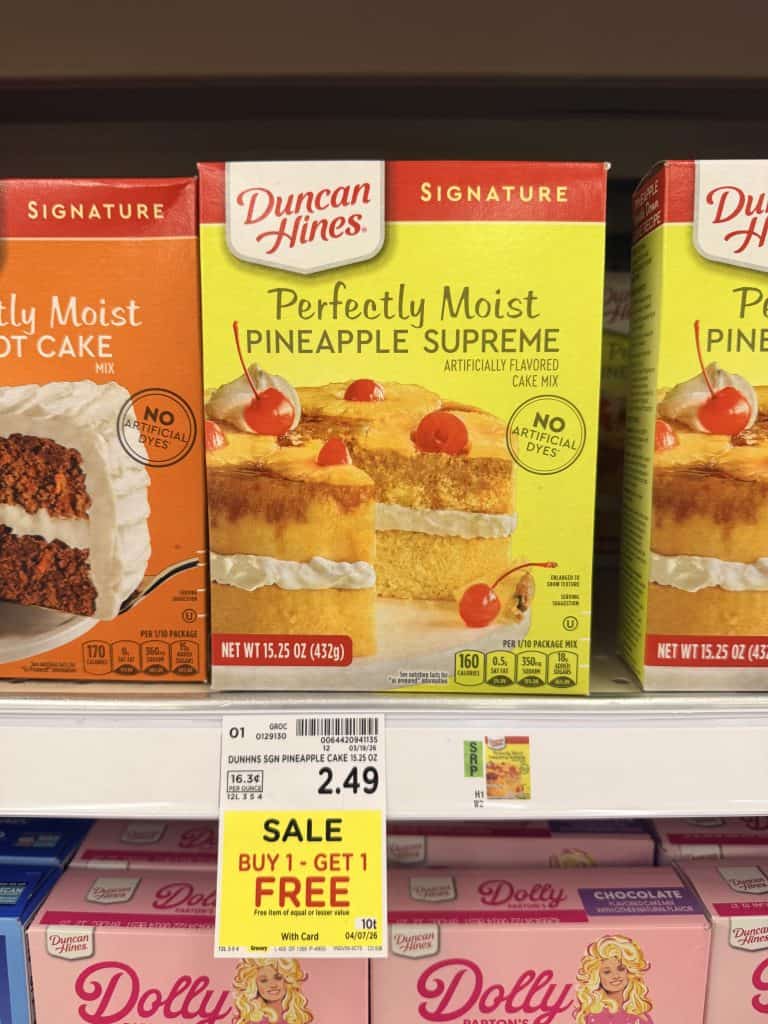 duncan hines cake mix kroger shelf image (1)