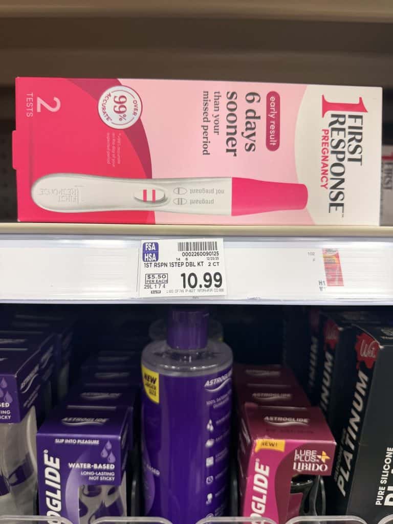 first response preg test kroger shelf image (1)