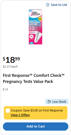 first response pregnancy test kroger image