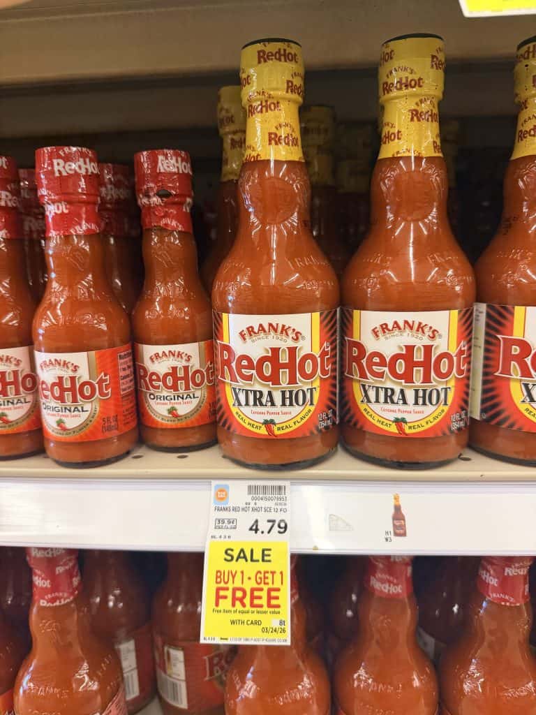frank's red hot sauces kroger shelf image (1)
