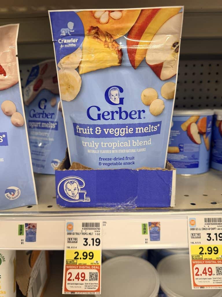 gerber puffs, crunchies and melts kroger shelf image (2)