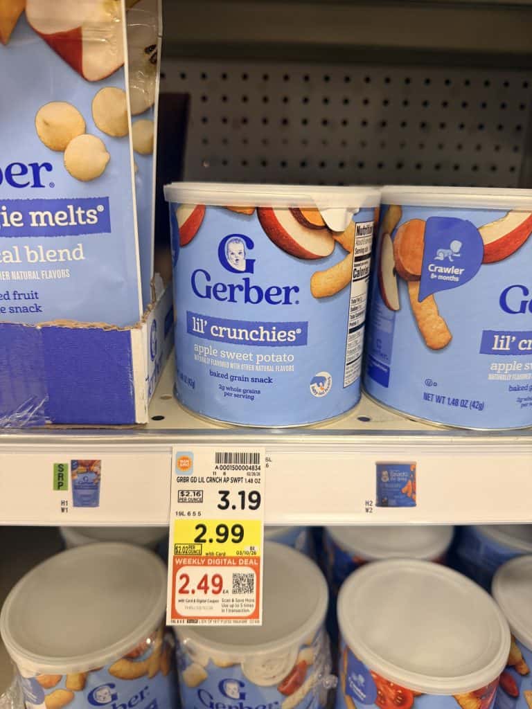 gerber puffs, crunchies and melts kroger shelf image (2)