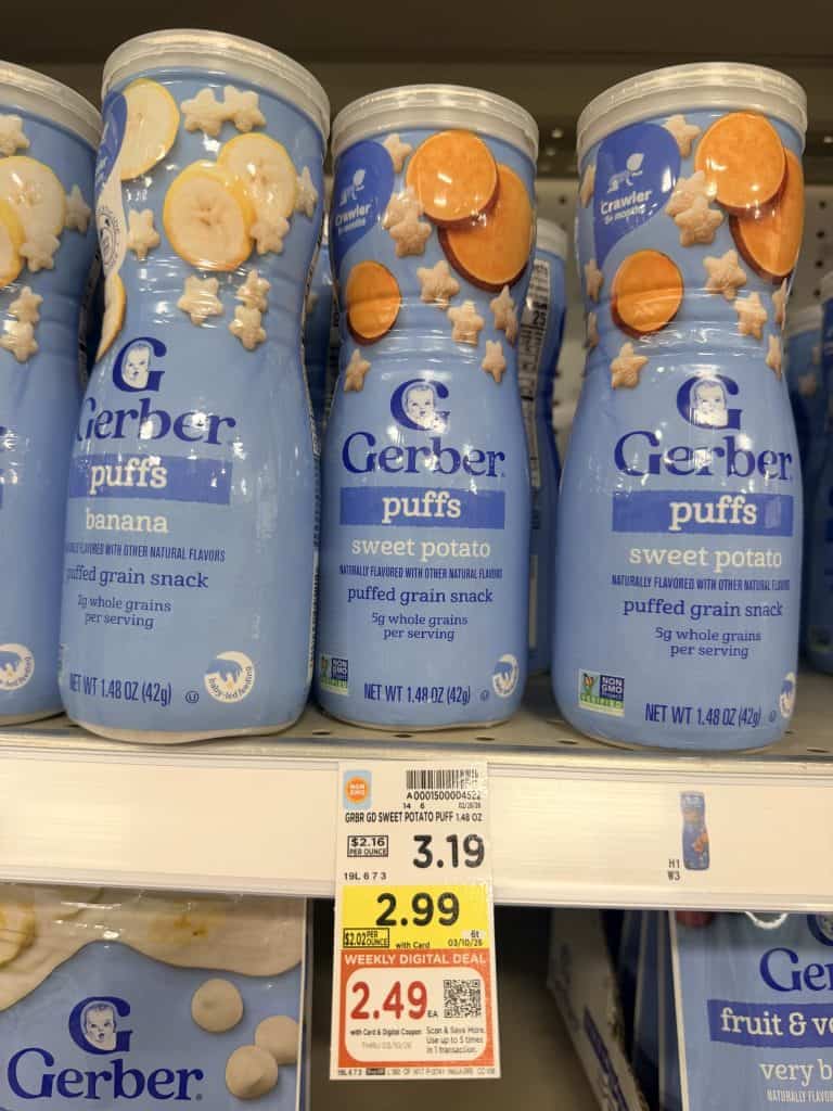 gerber puffs, crunchies and melts kroger shelf image (2)
