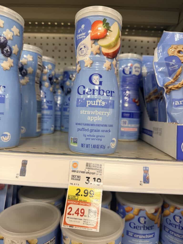 gerber puffs, crunchies and melts kroger shelf image (2)