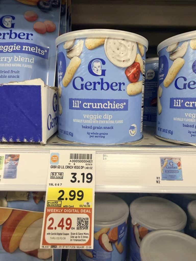 gerber puffs, crunchies and melts kroger shelf image (2)