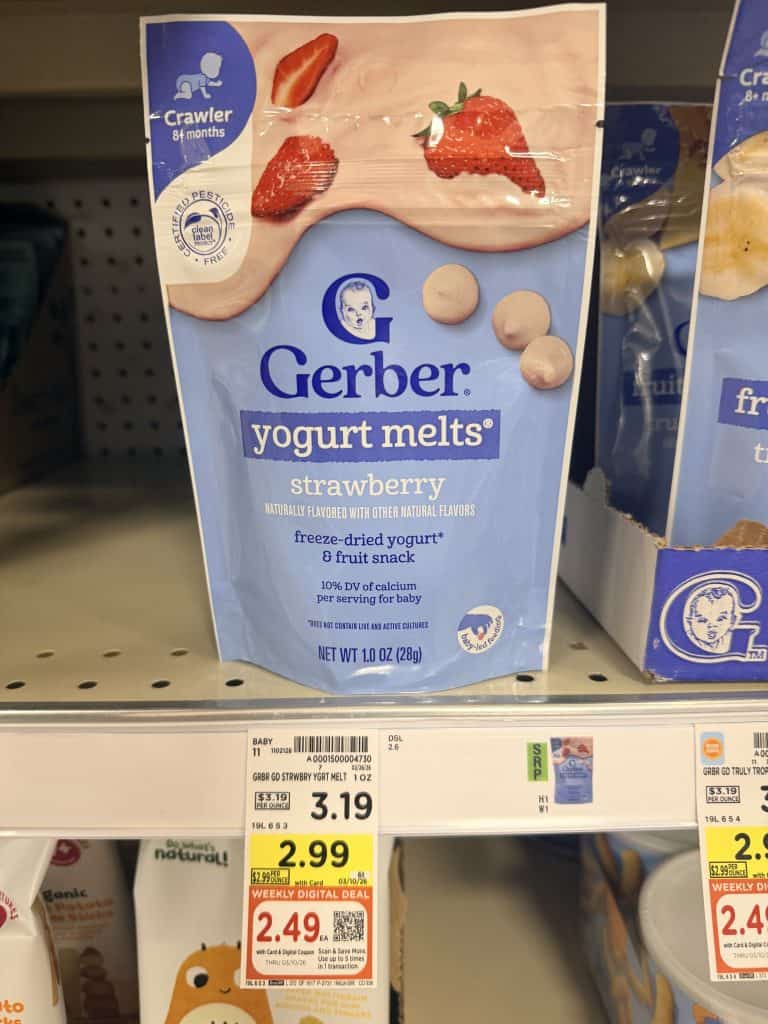 gerber puffs, crunchies and melts kroger shelf image (2)