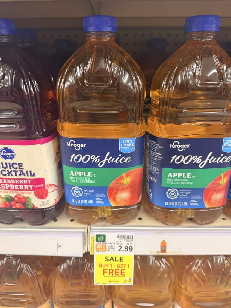 kroger apple juice kroger shelf image (2)