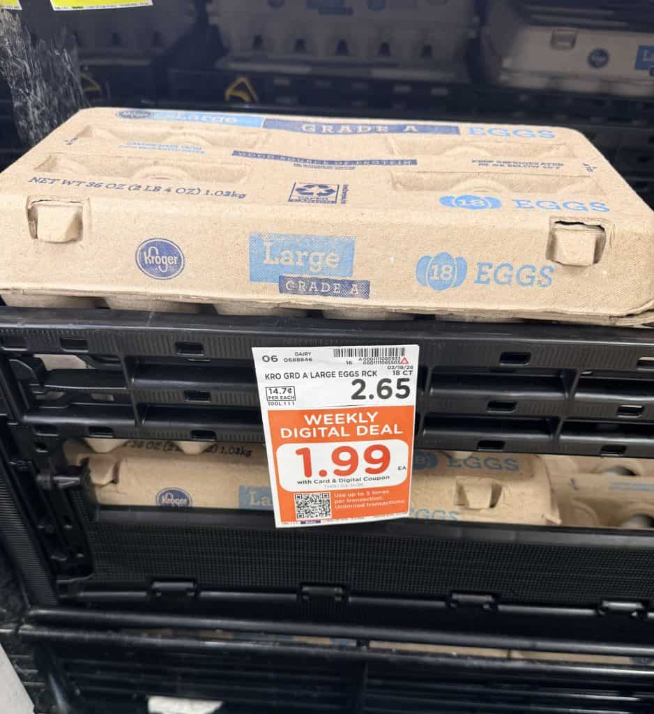 kroger eggs shelf image