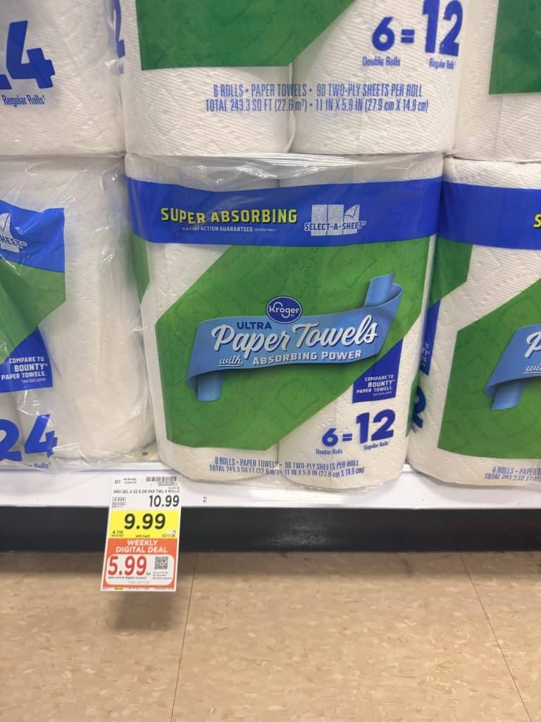 kroger paper towels kroger shelf image