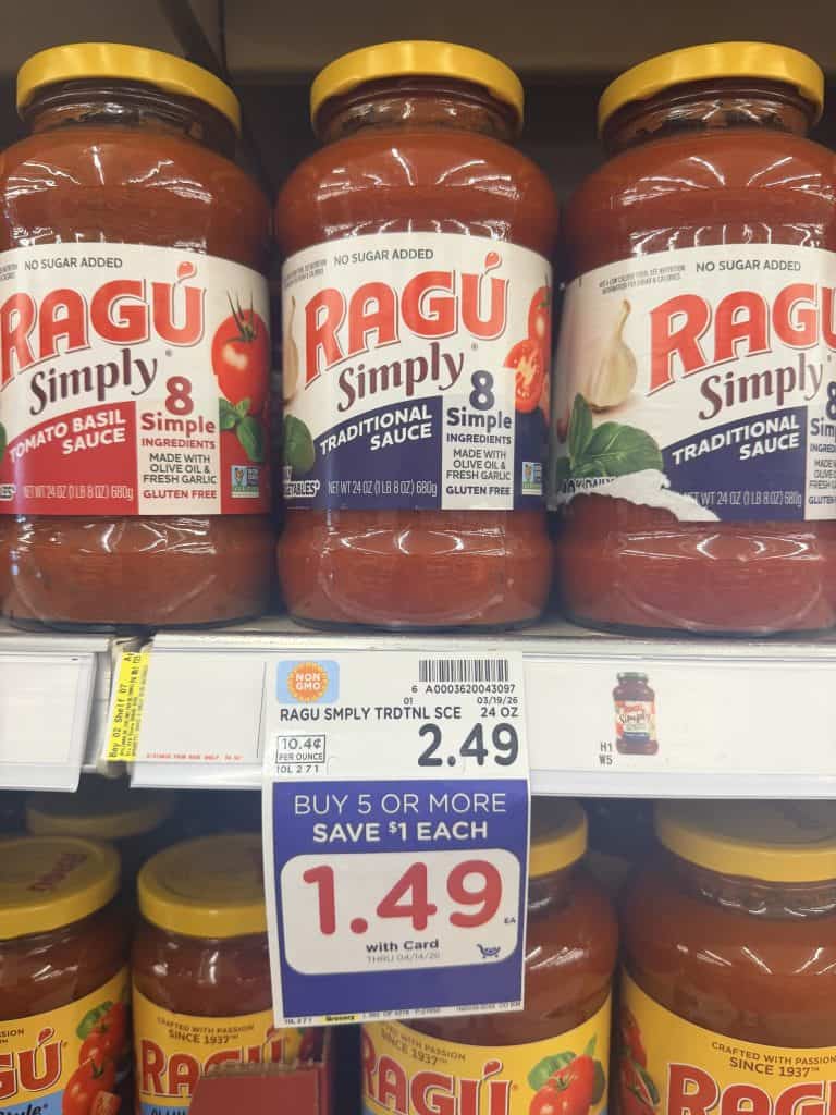 ragu pasta sauce kroger shelf image (1)