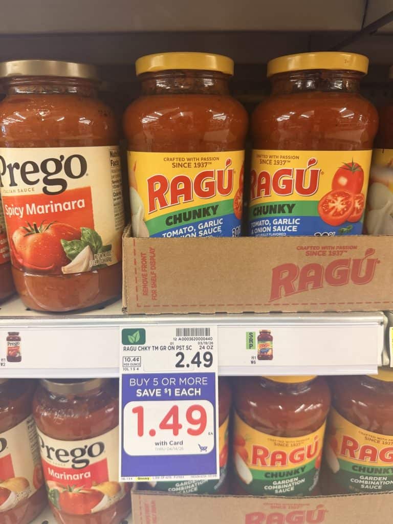 ragu pasta sauce kroger shelf image (1)
