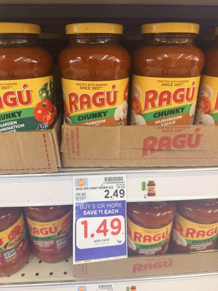 ragu pasta sauce kroger shelf image (1)