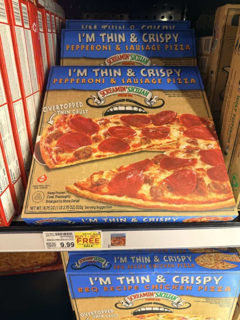 screamin sicilian pizza kroger shelf image (1)