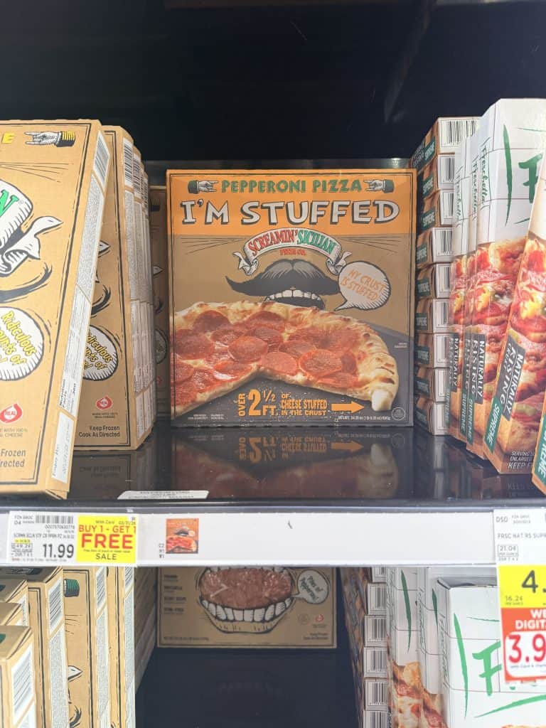 screamin sicilian pizza kroger shelf image (1)