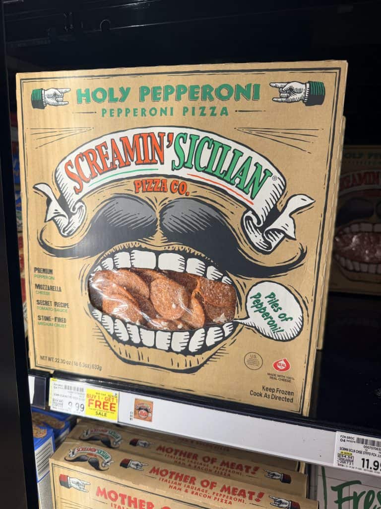 screamin sicilian pizza kroger shelf image (1)