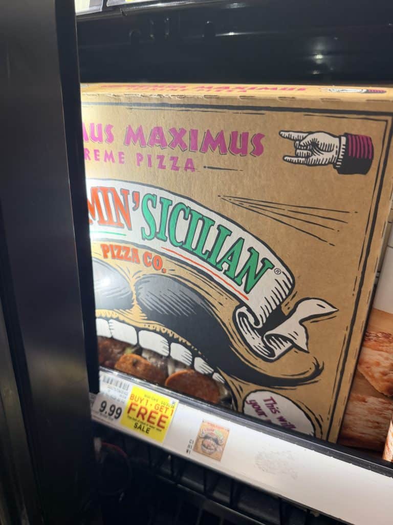 screamin sicilian pizza kroger shelf image (1)