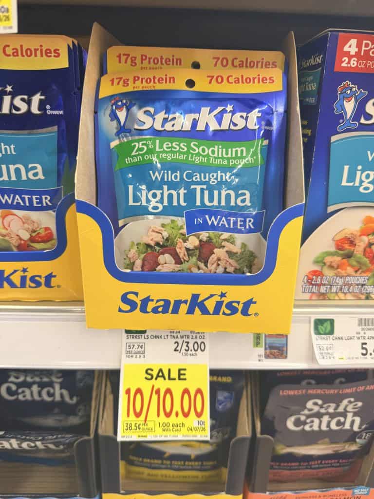 starkist tuna cans and pouches kroger shelf image (1)