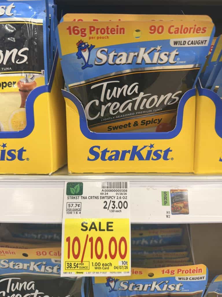 starkist tuna cans and pouches kroger shelf image (1)