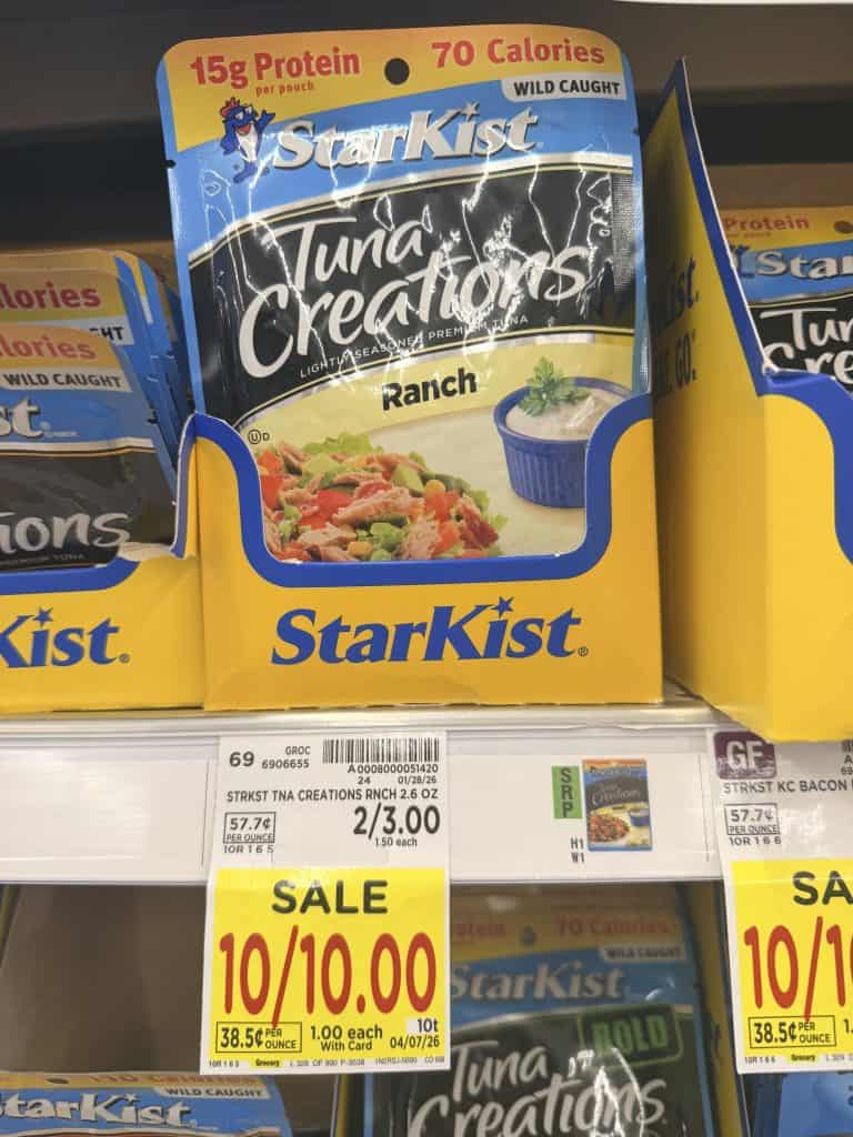 starkist tuna cans and pouches kroger shelf image (1)