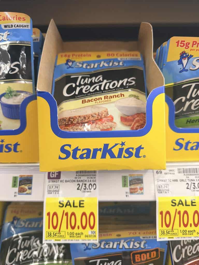 starkist tuna cans and pouches kroger shelf image (1)