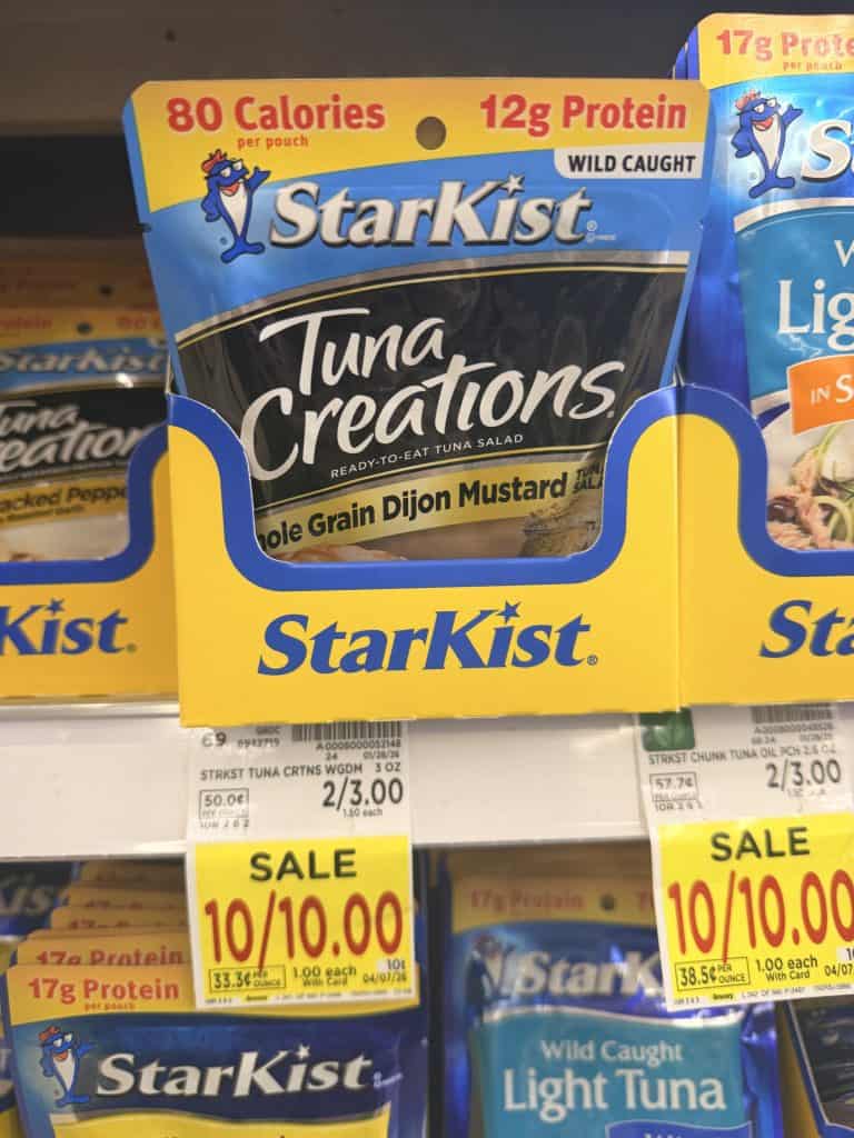 starkist tuna cans and pouches kroger shelf image (1)